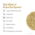 Brown Rice Basmati 800g/ 4.8kg - Organic, Purely Natural & Unpolished | Long Grain Rice perfect for preparing Biryani & Vegetable Pulao - Satopradhan