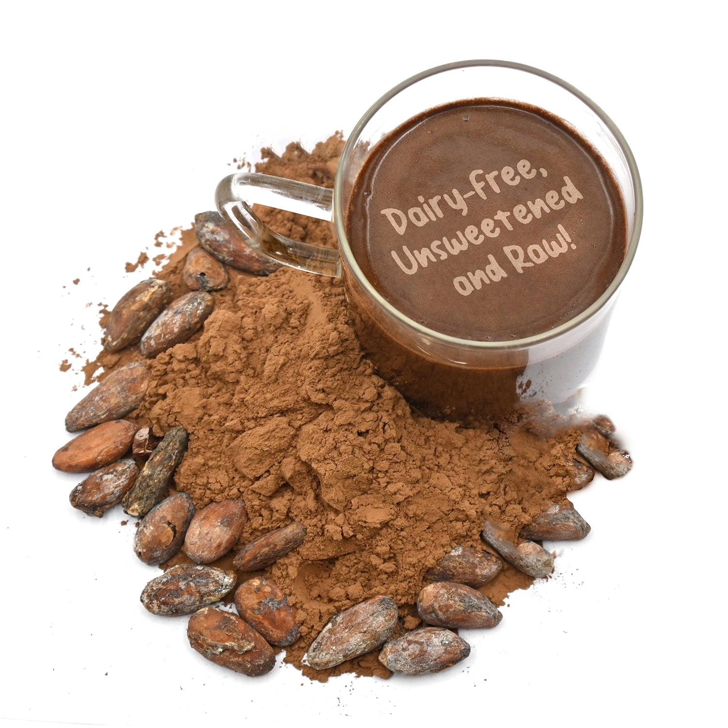 Cacao Powder Natural, Raw & Organic,Unsweetened & Non Alkalised without Artificial Flavours, Colors or Preservatives