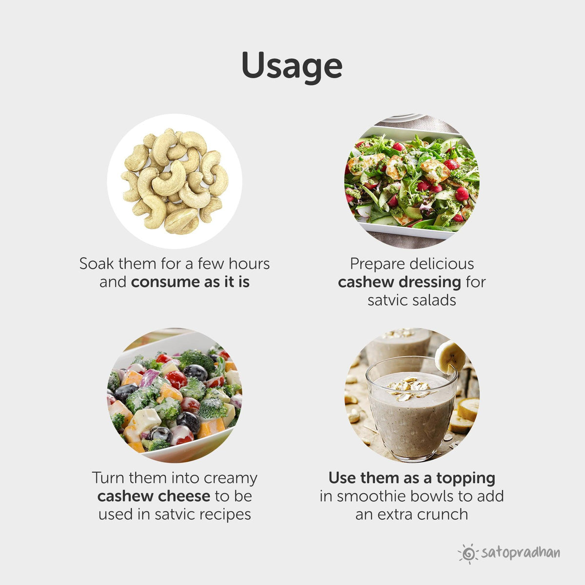 Cashew Nuts Whole - Kaaju 200g - Raw Unsalted Premium Quality & Organic nuts without Additives or Preservatives - Satopradhan