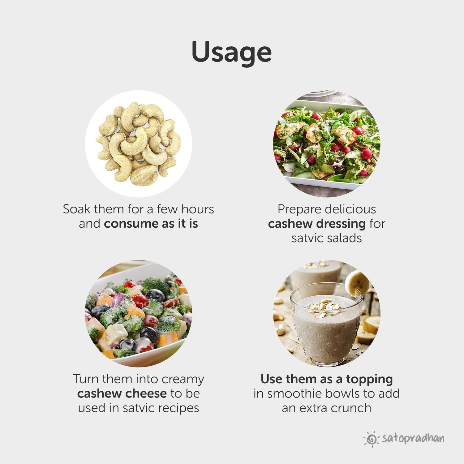 Cashew Nuts Whole - Kaaju 200g - Raw Unsalted Premium Quality & Organic nuts without Additives or Preservatives - Satopradhan