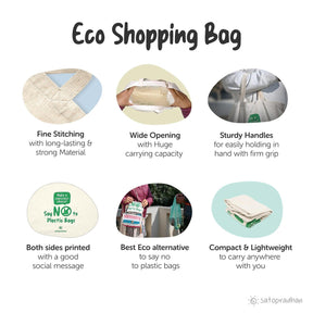 Cotton Shopping Bag - Best-Quality alternative to commonly used Plastic Bag - Eco-Friendly and User-Friendly - Satopradhan