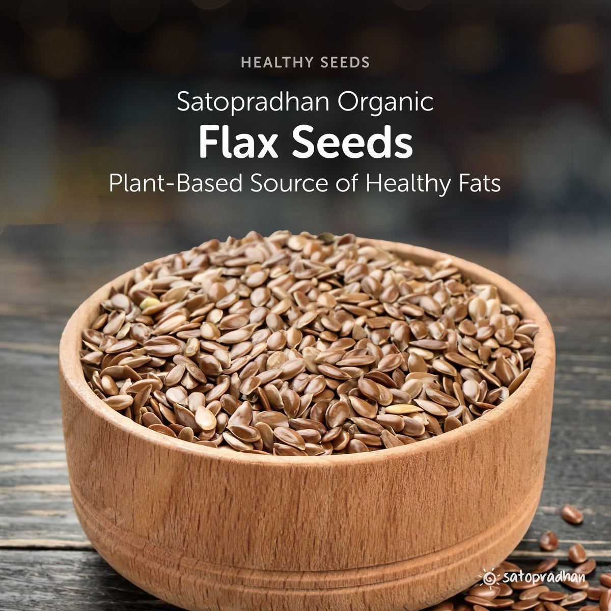 Flax Seeds - Finest Quality Raw seeds- Choose from 200g or 800g without Additives - Pure & Natural - Satopradhan