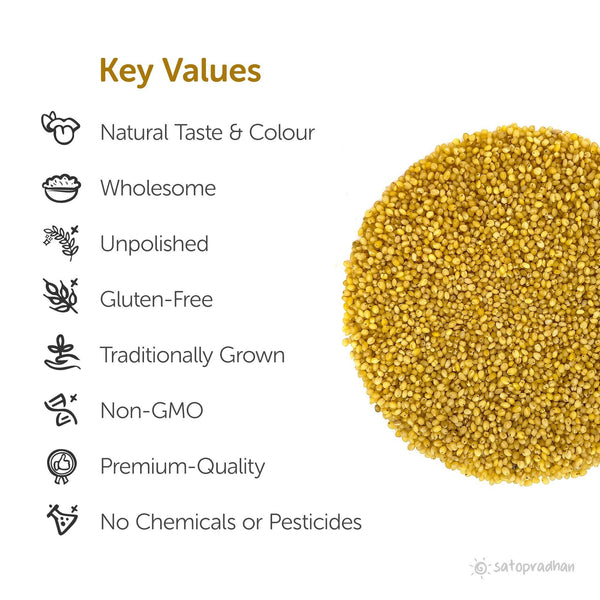 Foxtail Millet - Kangni/Kakum 800g - Natural, Organic & Unpolished-Gluten free and Wholesome Grain without Preservatives - Satopradhan