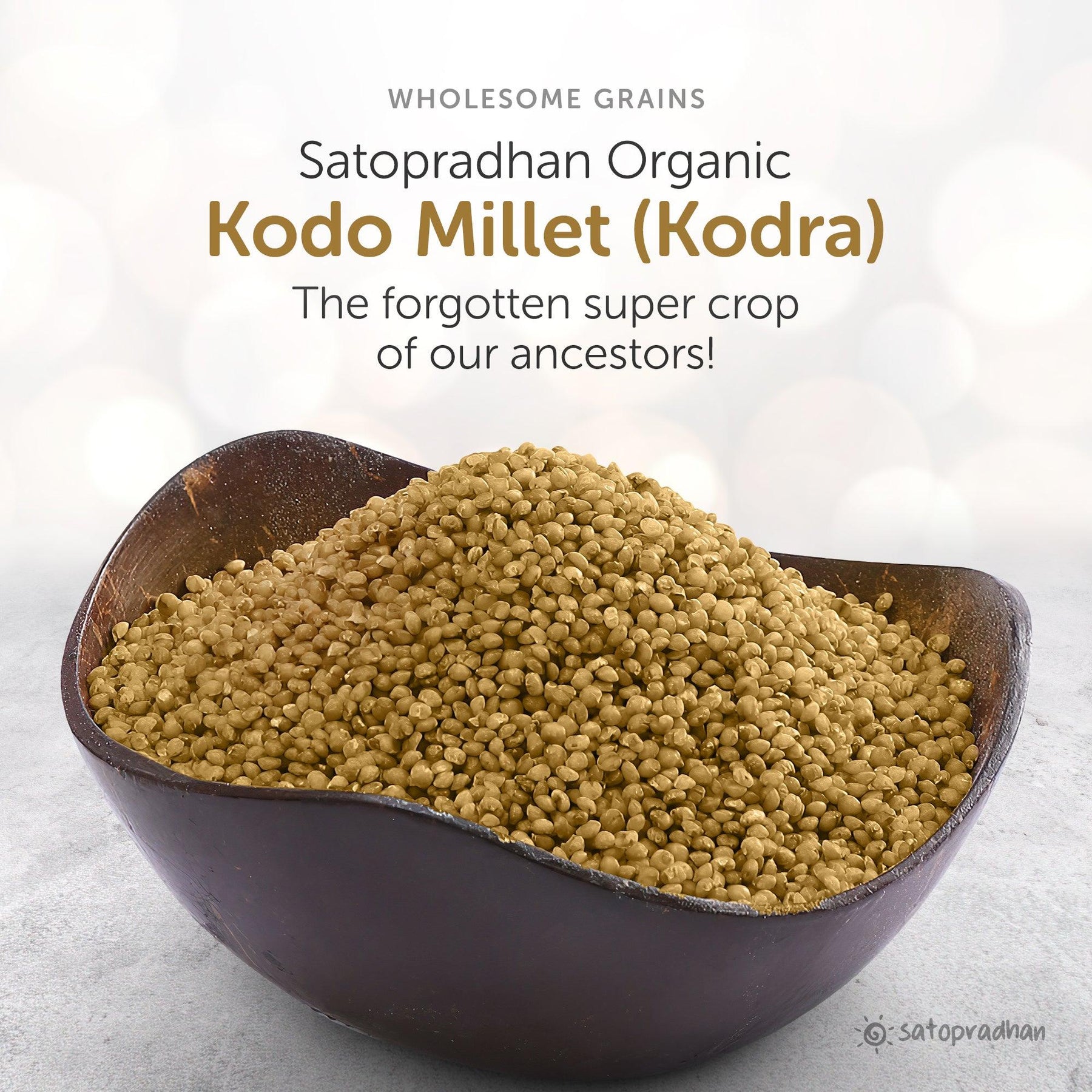 Kodo Millet - Kodra 800g- Natural, Organic & Unpolished - Gluten free and Wholesome Grain without Additives - Satopradhan
