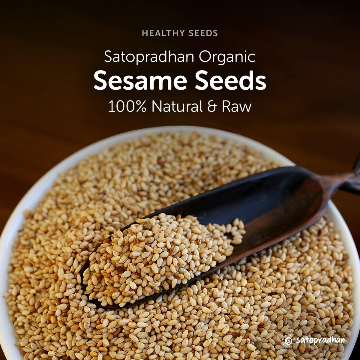 Sesame Seeds White 200g - Choicest Quality Unroasted seeds - Unpolished, Organic & Natural Without Additives - Satopradhan