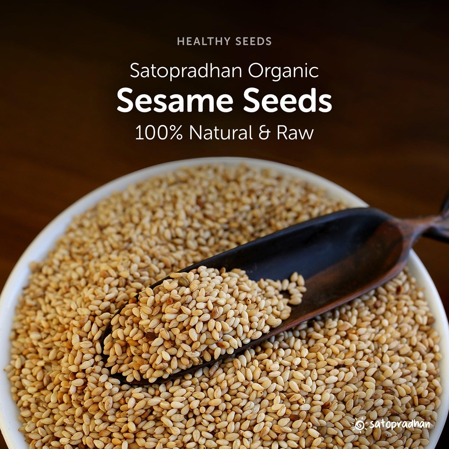 Sesame Seeds White 200g - Choicest Quality Unroasted seeds - Unpolished, Organic & Natural Without Additives - Satopradhan