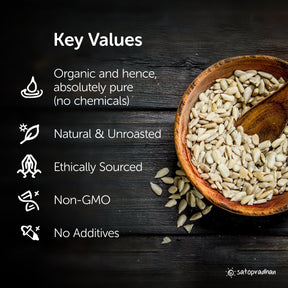 key values of satopradhan organic chemical free sunflower seeds