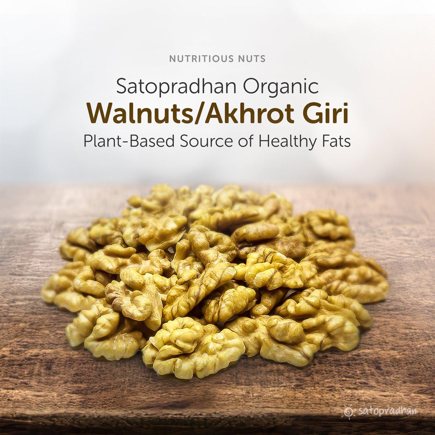 Walnut Kernels Halves 400g- Premium Chilean Variety Akhrot Giri - Unroasted, Organic & Natural - Superior Quality Nuts Without Shell - No Additives or Preservatives - Satopradhan